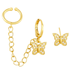 Wholesale yellow gold-plated butterfly earrings JDC-ES-AS099 Earrings 翱昇 Wholesale Jewelry JoyasDeChina Joyas De China