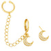 Wholesale yellow gold-plated butterfly earrings JDC-ES-AS099 Earrings 翱昇 moon Wholesale Jewelry JoyasDeChina Joyas De China