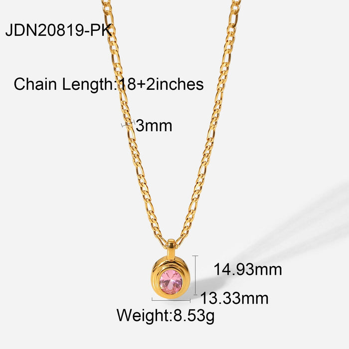 Wholesale Yellow Gold Plated Necklace JDC-NE-JD356 Necklaces JoyasDeChina JDN20819-PK Wholesale Jewelry JoyasDeChina Joyas De China