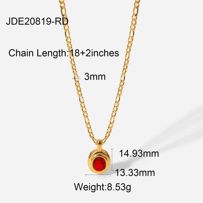 Wholesale Yellow Gold Plated Necklace JDC-NE-JD356 Necklaces JoyasDeChina JDN20819-RD Wholesale Jewelry JoyasDeChina Joyas De China