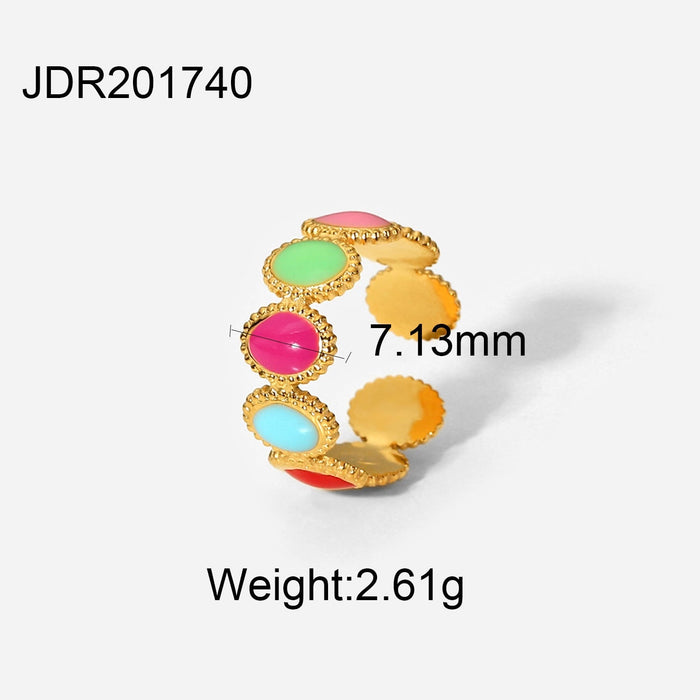 Wholesale yellow gold plated stainless steel ring JDC-RS-JD268 Rings 杰鼎 JDR201740 adjustable Wholesale Jewelry JoyasDeChina Joyas De China
