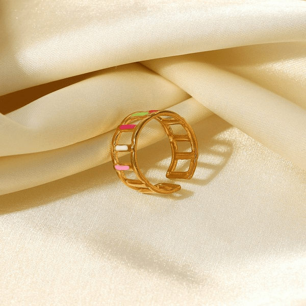 Wholesale yellow gold-plated stainless steel ring JDC-RS-JD269 Rings 杰鼎 Wholesale Jewelry JoyasDeChina Joyas De China