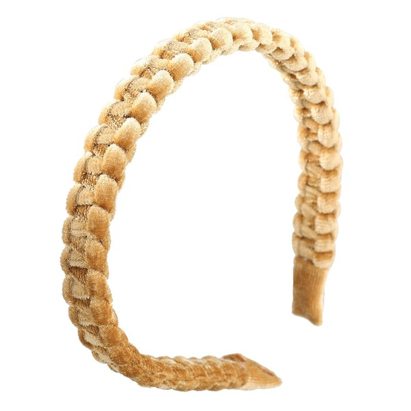 Bulk Jewelry Wholesale yellow gold velvet weaving braided hair hairband JDC-HD-CL017 Wholesale factory from China YIWU China