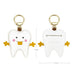 Wholesale yellow leather keychain JDC-KC-Bam002 Keychains 捌门 tooth Wholesale Jewelry JoyasDeChina Joyas De China