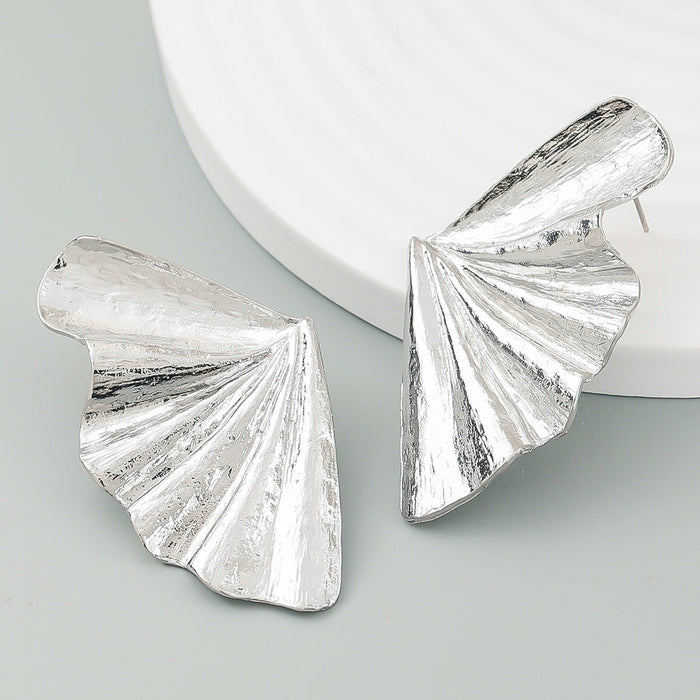 Wholesale yellow metal leaf earrings JDC-ES-JL925 Earrings 氿乐 Wholesale Jewelry JoyasDeChina Joyas De China