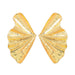 Wholesale yellow metal leaf earrings JDC-ES-JL925 Earrings 氿乐 Golden Wholesale Jewelry JoyasDeChina Joyas De China