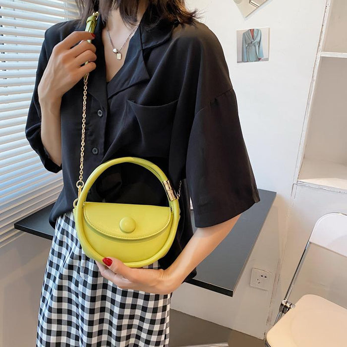 Bulk Jewelry Wholesale yellow Pu Single Shoulder Messenger Bag for ladies JDC-LB-ZM057 Wholesale factory from China YIWU China
