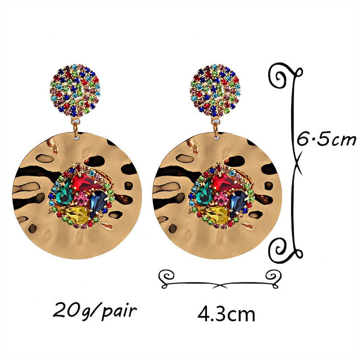 Wholesale Yellow Rhinestone Earrings JDC-ES-SK065 Earrings 深刻 Wholesale Jewelry JoyasDeChina Joyas De China