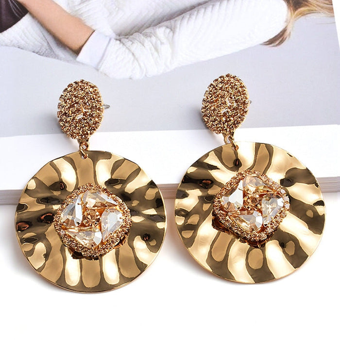 Wholesale Yellow Rhinestone Earrings JDC-ES-SK065 Earrings 深刻 Wholesale Jewelry JoyasDeChina Joyas De China