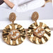 Wholesale Yellow Rhinestone Earrings JDC-ES-SK065 Earrings 深刻 Brown Wholesale Jewelry JoyasDeChina Joyas De China