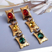Wholesale yellow rhinestone earrings JDC-ES-SK083 Earrings 深刻 Wholesale Jewelry JoyasDeChina Joyas De China