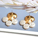 Wholesale Yellow Rhinestone Pearl Earrings JDC-ES-SK078 Earrings 深刻 Wholesale Jewelry JoyasDeChina Joyas De China