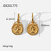 Wholesale yellow stainless steel earrings JDC-ES-JD238 Earrings 杰鼎 JDE201775 Wholesale Jewelry JoyasDeChina Joyas De China