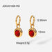 Wholesale yellow stainless steel gold-plated earrings JDC-ES-JD337 Earrings 杰鼎 JDE201828-RD Wholesale Jewelry JoyasDeChina Joyas De China