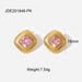Wholesale yellow stainless steel gold-plated earrings JDC-ES-JD338 Earrings 杰鼎 JDE201846-PK Wholesale Jewelry JoyasDeChina Joyas De China