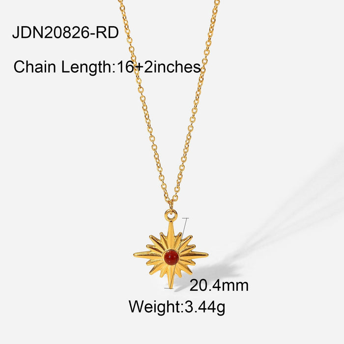 Wholesale yellow stainless steel gold plated necklace JDC-NE-JD340 Necklaces 杰鼎 JDN20826-RD Wholesale Jewelry JoyasDeChina Joyas De China