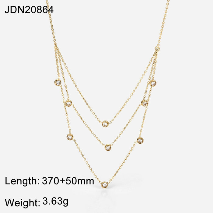 Wholesale yellow stainless steel gold-plated necklace JDC-NE-JD341 Necklaces 杰鼎 Wholesale Jewelry JoyasDeChina Joyas De China