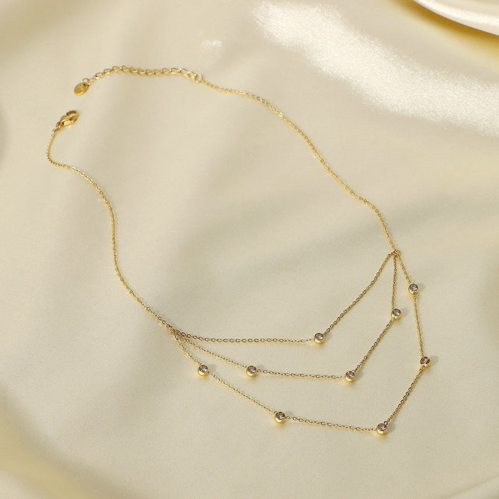 Wholesale yellow stainless steel gold-plated necklace JDC-NE-JD341 Necklaces 杰鼎 Wholesale Jewelry JoyasDeChina Joyas De China