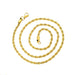 Wholesale yellow Stainless Steel Necklace JDC-NE-FY043 Necklaces 福友 Gold 3mm*61cm Twist Chain Wholesale Jewelry JoyasDeChina Joyas De China