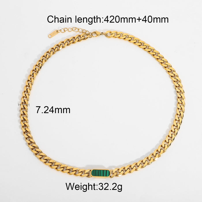 Wholesale yellow stainless steel necklace JDC-NE-JD321 Necklaces 杰鼎 JDN20310-GN Wholesale Jewelry JoyasDeChina Joyas De China