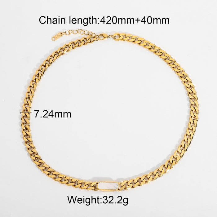 Wholesale yellow stainless steel necklace JDC-NE-JD321 Necklaces 杰鼎 JDN20310-WT Wholesale Jewelry JoyasDeChina Joyas De China