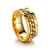 Wholesale Yellow Stainless Steel Turning Ring JDC-RS-RXSFL011 Rings 尚芙乐 Wholesale Jewelry JoyasDeChina Joyas De China