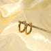Wholesale yellow stainless steel u-shaped earrings JDC-ES-JD240 Earrings 杰鼎 Wholesale Jewelry JoyasDeChina Joyas De China