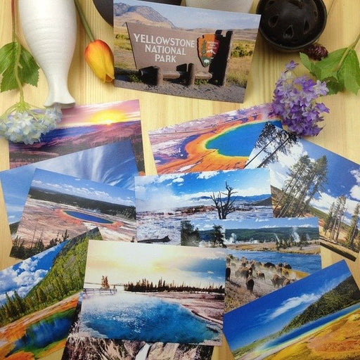 Wholesale Yellowstone National Park Special Paper Postcards 15 pieces/bag MOQ≥5 JDC-GC-Hengm014 Greeting Card 恒美 Wholesale Jewelry JoyasDeChina Joyas De China