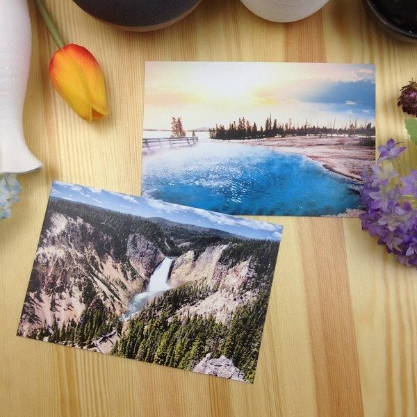 Wholesale Yellowstone National Park Special Paper Postcards 15 pieces/bag MOQ≥5 JDC-GC-Hengm014 Greeting Card 恒美 Wholesale Jewelry JoyasDeChina Joyas De China