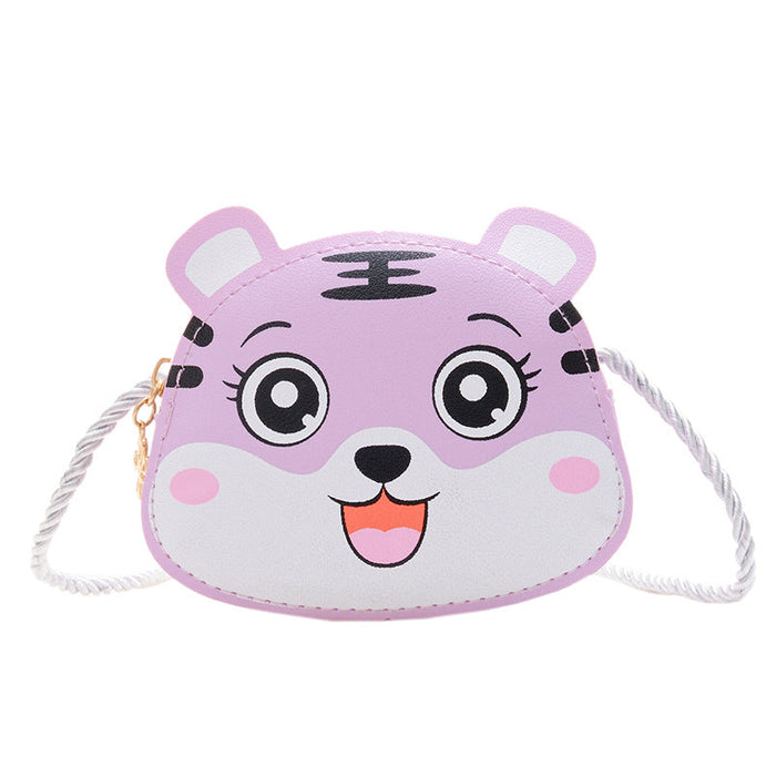 Wholesale zero wallet cute cartoon tiger Shoulder Bag JDC-SD-YP072 Shoulder Bags 一音 purple Wholesale Jewelry JoyasDeChina Joyas De China