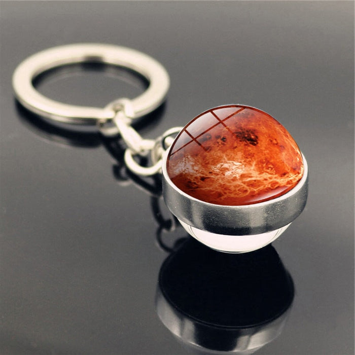 Wholesale Zinc Alloy Glass Galaxy Nebula Glass Ball Keychain JDC-KC-Hengx002 Keychains 横湘 PSXL001135-5-Venus Wholesale Jewelry JoyasDeChina Joyas De China