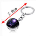 Wholesale Zinc Alloy Glass Zodiac Keychain JDC-KC-Hengx003 Keychains 横湘 Wholesale Jewelry JoyasDeChina Joyas De China