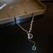Wholesale zircon alphabet alloy necklaces JDC-NE-BY056 Necklaces 宝钰 silver Wholesale Jewelry JoyasDeChina Joyas De China