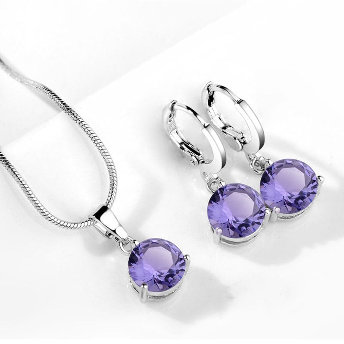 Wholesale Zircon Artificial Stone Necklace Earring Set MOQ≥2 JDC-NE-Kas005 Necklaces 卡诗 MOQ2 6 Wholesale Jewelry JoyasDeChina Joyas De China