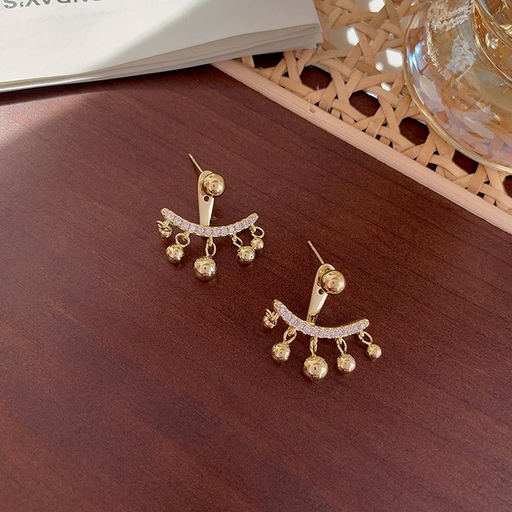 Wholesale zircon ball copper earrings JDC-ES-W344 Earrings JoyasDeChina Wholesale Jewelry JoyasDeChina Joyas De China