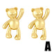 Wholesale Zircon Bear Copper Plated 18k Gold Earrings JDC-ES-AS-009 Earrings 翱?N A Wholesale Jewelry JoyasDeChina Joyas De China