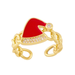 Wholesale Zircon Christmas Hat Electroplated Copper Rings JDC-RS-AS271 Rings JoyasDeChina Wholesale Jewelry JoyasDeChina Joyas De China