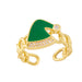 Wholesale Zircon Christmas Hat Electroplated Copper Rings JDC-RS-AS271 Rings JoyasDeChina green adjustable Wholesale Jewelry JoyasDeChina Joyas De China