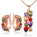 Wholesale Zircon Colored Gemstone Necklace Earrings Set MOQ≥2 JDC-NE-Kas001 Necklaces 卡诗 Wholesale Jewelry JoyasDeChina Joyas De China