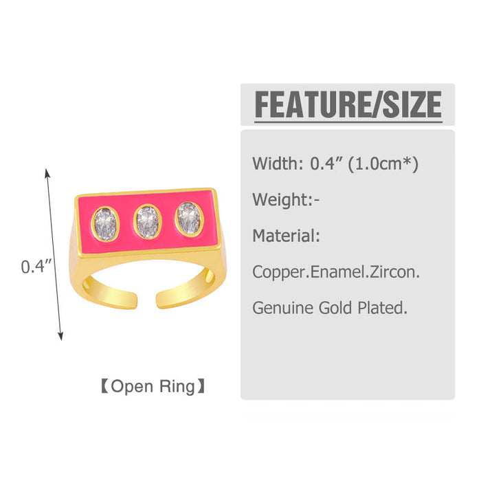 Wholesale Zircon Copper Color Open Rings JDC-RS-AS262 Rings JoyasDeChina Wholesale Jewelry JoyasDeChina Joyas De China