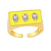 Wholesale Zircon Copper Color Open Rings JDC-RS-AS262 Rings JoyasDeChina yellow adjustable Wholesale Jewelry JoyasDeChina Joyas De China