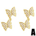 Wholesale Zircon Copper Plated 18k Gold Butterfly Stud Earrings JDC-ES-AS-006 Earrings 翱?N Wholesale Jewelry JoyasDeChina Joyas De China