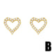 Wholesale Zircon Copper Plated 18k Gold Butterfly Stud Earrings JDC-ES-AS-006 Earrings 翱?N Wholesale Jewelry JoyasDeChina Joyas De China