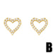 Wholesale Zircon Copper Plated 18k Gold Butterfly Stud Earrings JDC-ES-AS-006 Earrings 翱?N B Wholesale Jewelry JoyasDeChina Joyas De China