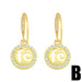 Wholesale Zircon Copper Plated 18k Gold Earrings JDC-ES-AS-018 Earrings 翱?N B Wholesale Jewelry JoyasDeChina Joyas De China