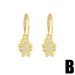 Wholesale Zircon Copper Plated 18k Gold Earrings JDC-ES-AS-021 Earrings 翱?N girl Wholesale Jewelry JoyasDeChina Joyas De China