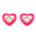 Wholesale Zircon Copper Plated 18k Gold Hollow Heart Shaped Earrings JDC-ES-AS-027 Earrings 翱?N Wholesale Jewelry JoyasDeChina Joyas De China