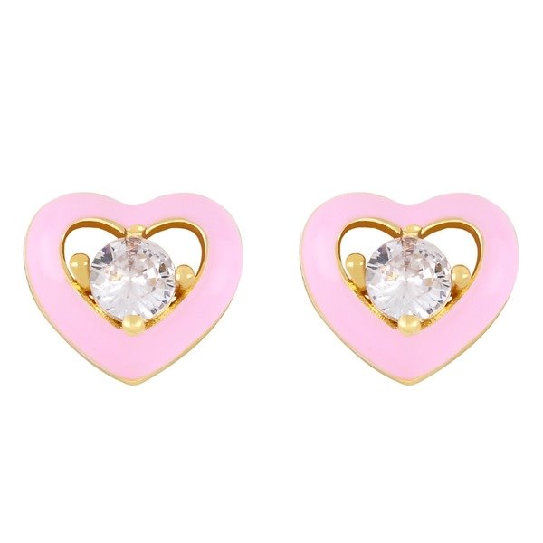 Wholesale Zircon Copper Plated 18k Gold Hollow Heart Shaped Earrings JDC-ES-AS-027 Earrings 翱?N Wholesale Jewelry JoyasDeChina Joyas De China