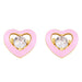 Wholesale Zircon Copper Plated 18k Gold Hollow Heart Shaped Earrings JDC-ES-AS-027 Earrings 翱?N pink Wholesale Jewelry JoyasDeChina Joyas De China