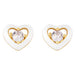 Wholesale Zircon Copper Plated 18k Gold Hollow Heart Shaped Earrings JDC-ES-AS-027 Earrings 翱?N white Wholesale Jewelry JoyasDeChina Joyas De China